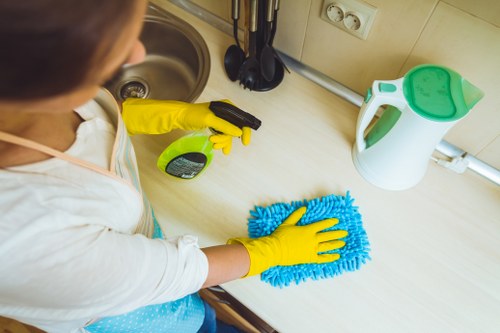 Professional carpet cleaning equipment in a Sidcup business