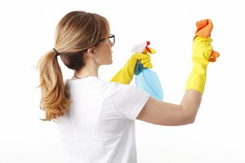 Technician inspecting a carpet area before cleaning begins